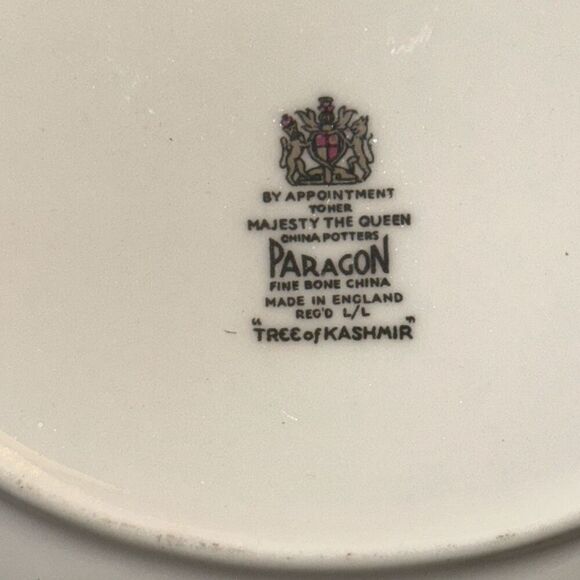 Vintage Paragon Bone China Tree of Kashmir Relish Dish Gold Gilt flowers - Picture 6 of 8